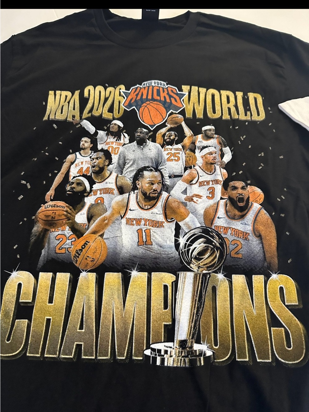 New York Knicks 2026 Champions Black Graphic Tee